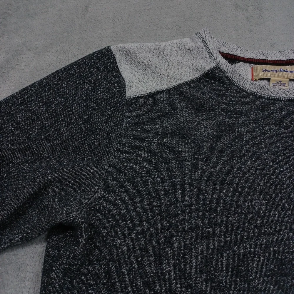 Tommy Bahama Sweater Mens‎ Large Gray Long Sleeve Pullover Fleece Casual